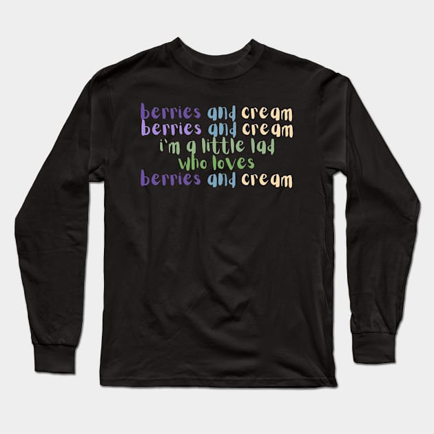 Berries and Cream For a Little Lad Long Sleeve T-Shirt by BobaPenguin